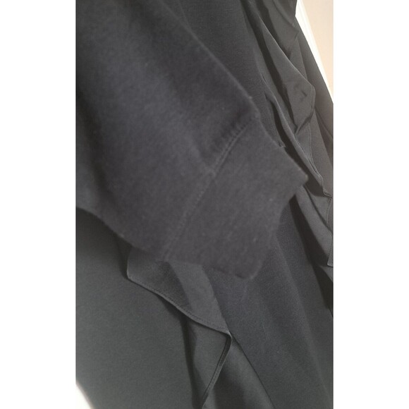 NWT Express Women's Black Ruffle Long Sleeve Sweatshirt Dress Tunic Size XS - Picture 9 of 12